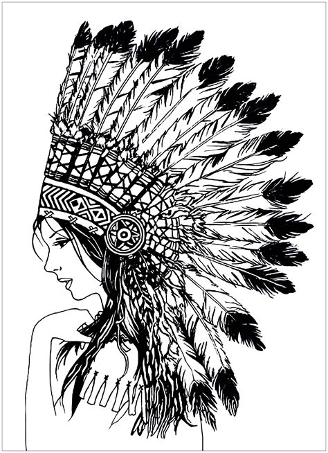 american indian coloring pages